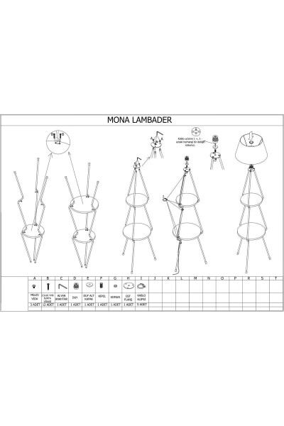 Напольный светильник Mona с полкой - 14