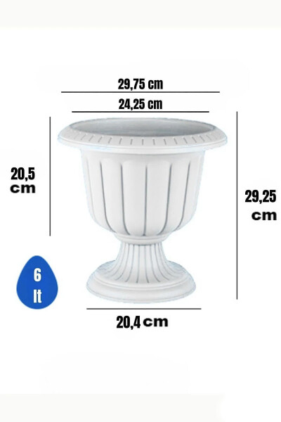 Narcissus Leg Pot Broken White Plastic Flower Pot - 9