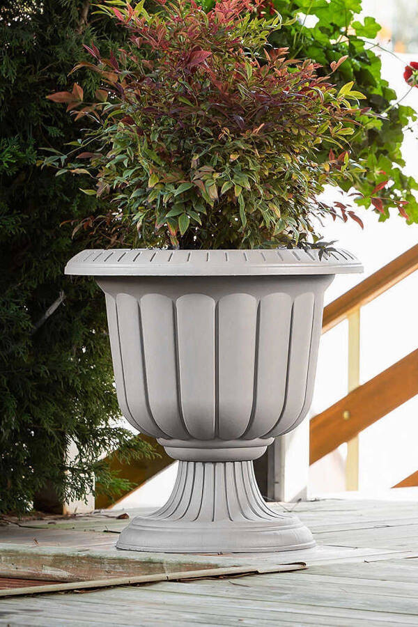 Narcissus Leg Pot Broken White Plastic Flower Pot - 14