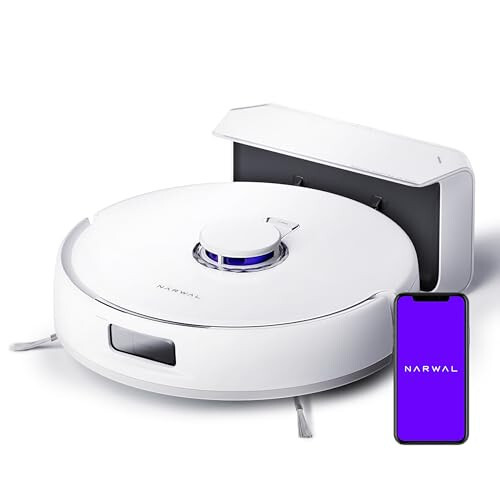 NARWAL Freo X Plus Robot Vacuum and Mop, 7-Week Dust Storage, Zero Tangles, 7800Pa Suction, Mopping, Tri-Laser Obstacle Avoidance, LiDAR Navigation, Multi-Floor Mapping, Works with Alexa, App Control - 1