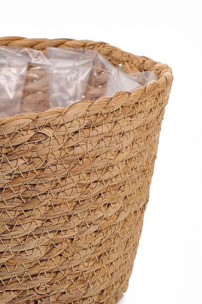 Natalie - Decorative Natural Hand-Woven Wicker Large Planter Basket 31 Cm - 22