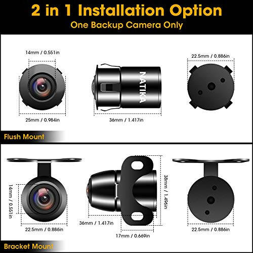 NATIKA Geri Görüş / Ön / Yan Görüş Kamerası: Bozulma Etkisi Yok Yıldız Işığı Gece Görüşü HD Metal Flush veya Yüzey Montajı CVBS | AHD Ters Geri Görüş Yedek Kamera Arabalar Kamyonetler SUV'ler Karavanlar Vanlar İçin - 6