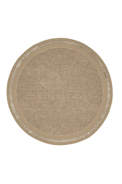 NATURAL ROUND WASHABLE RATTAN HAND-WOVEN RUG RUNNER KILIM ROUND 1 - 7