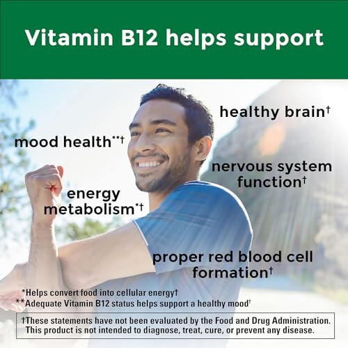 Nature Made B12 Vitamini 1000 mcg, Enerji Metabolizması Desteği İçin Besin Takviyesi, 90 Yumuşak Jel Kapsül, 90 Günlük Dozaj - 3