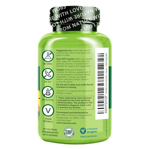 NATURELO One Daily Multivitamin for Women 50+ (Iron Free) - Menopause Support for Women Over 50 - Whole Food Supplement - Non-GMO - No Soy - 120 Capsules - 4 Month Supply - 2