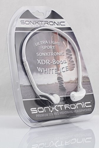 Наушники-вкладыши SONXTRONIC White ICE Xdr-8001 Vertical in Ear Ultralight Sport Running Headband (стиль mdr-w08l белый и серебристый) - 2