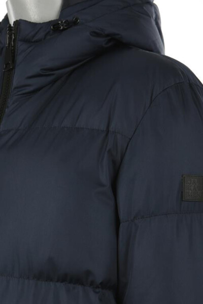 Navy Blue Comfort Fit Hooded Full Down Winter Jacket - 6