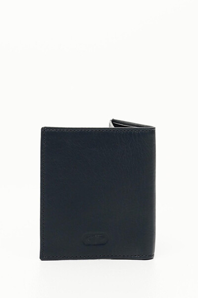 Navy Blue Genuine Leather Men's Wallet 06697 - 6