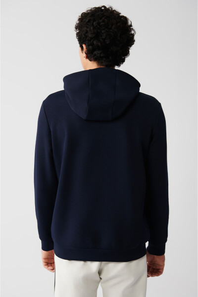 Navy Blue Hooded Sweatshirt - 9