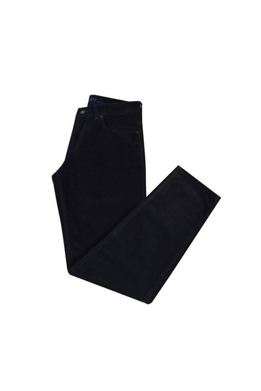 Navy Blue Regular Fit 5 Pocket Men's Trousers - 1