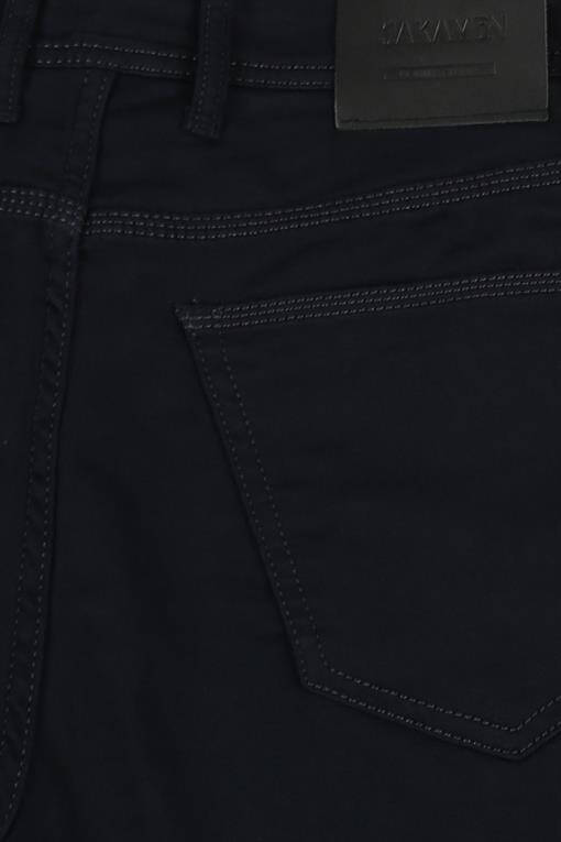 Navy Blue Slim Fit Cotton Jean Pants - 8