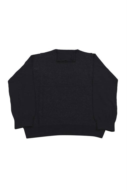 Navy Blue Slim Fit Full Fisherman Neck Knit Sweater - 7