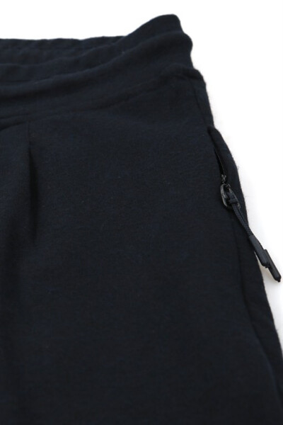 Navy Blue Slim Fit Men's Sports Trousers - 2