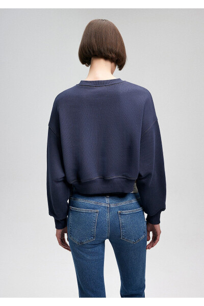 Navy Crop Sweatshirt 1S10070-82458 - 10