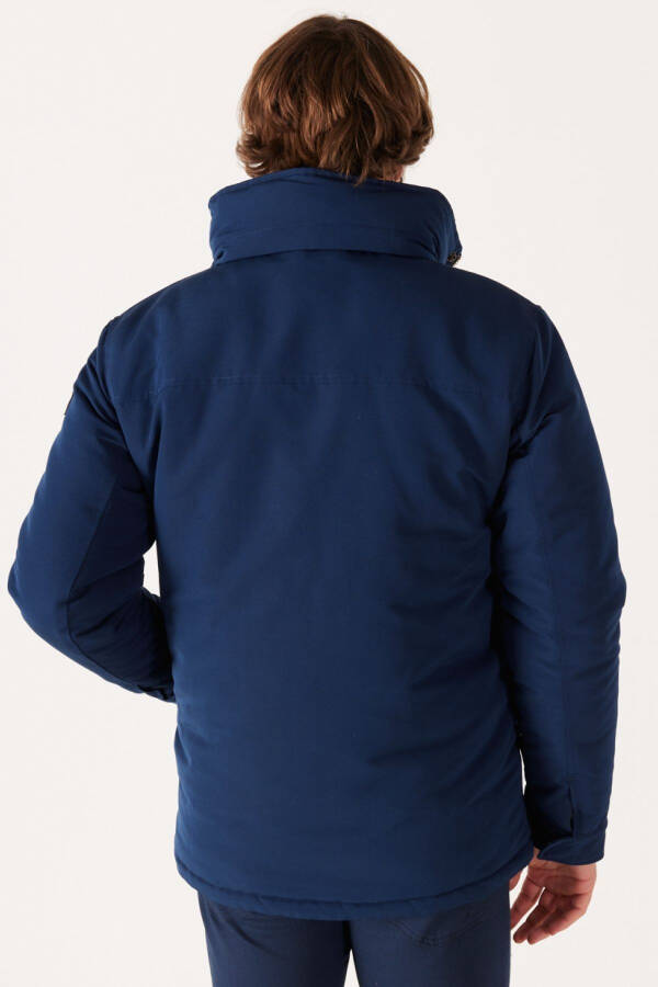 Navy Hooded Parka (Regular Fit) - 7