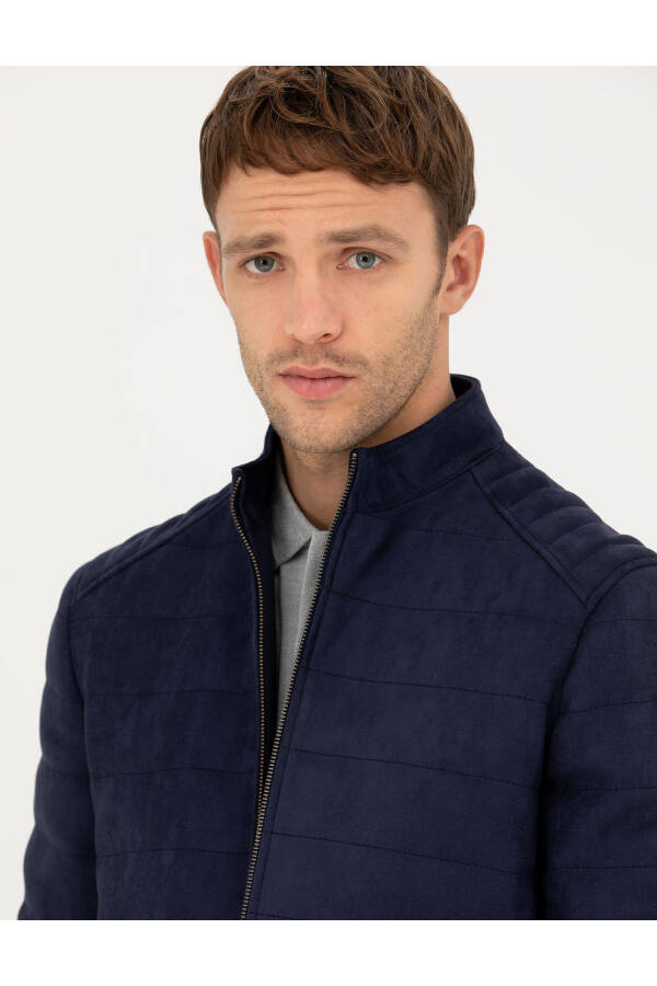 Navy Leather Jacket 50282843-200 - 2