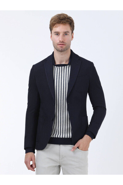 Navy Modern Fit Jacket - 2