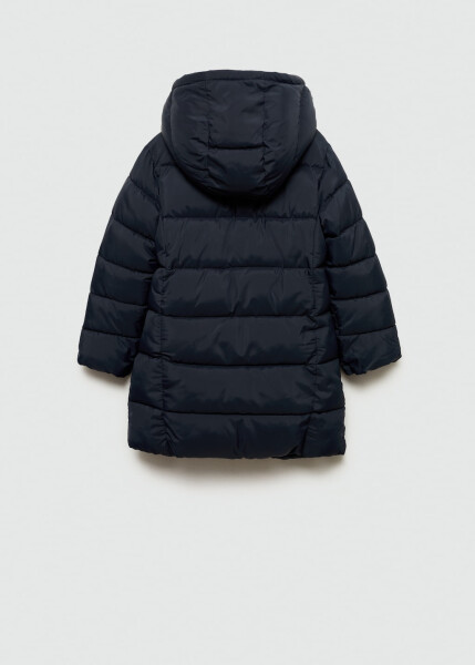 Navy quilted anorak - 8