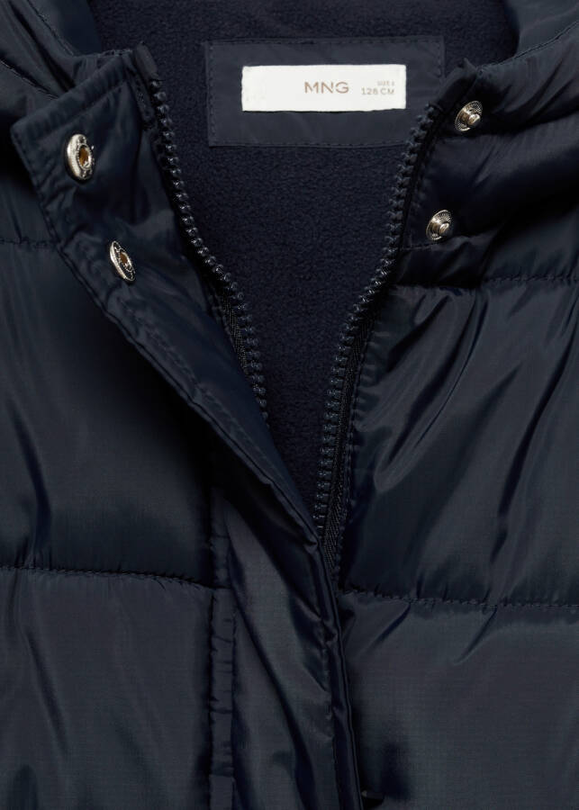 Navy quilted anorak - 4