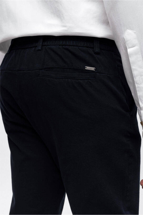 Navy Smart Fit Cotton Chino Pants - 5