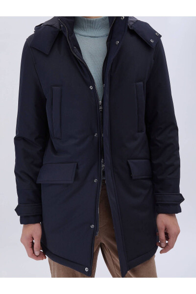 Navy woven coat - 15