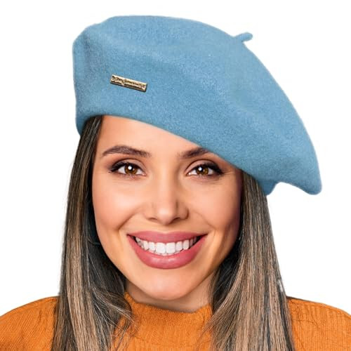 Nawati Wool French Berets for Women, Solid Color Beret Hats for Women Girls Lady, Casual and Chic Vintage Painters Hat - 1