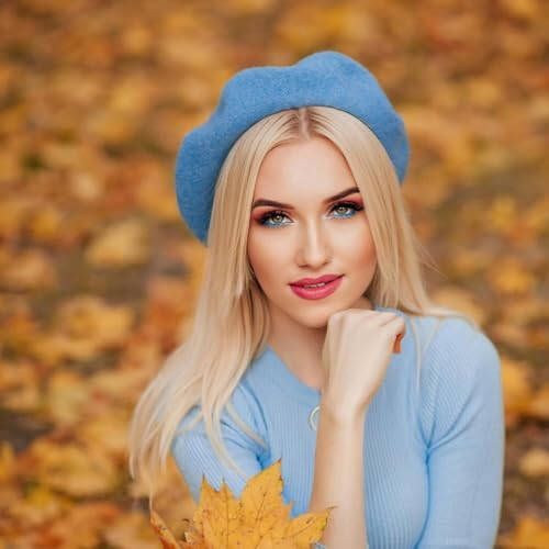 Nawati Wool French Berets for Women, Solid Color Beret Hats for Women Girls Lady, Casual and Chic Vintage Painters Hat - 4