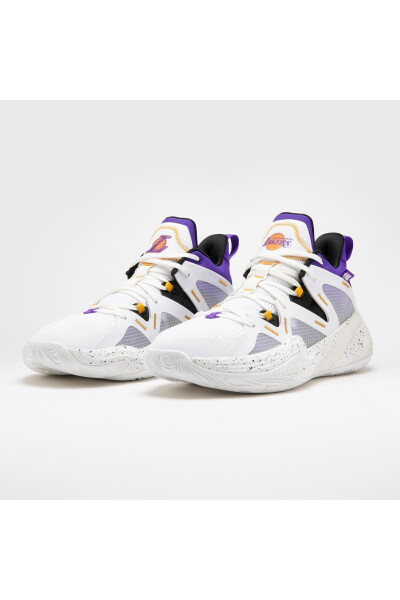 NBA Los Angeles Lakers Adult Basketball Shoe - White - 900 Mid-3 - 20