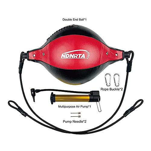 NDNRTA Double End Bag, (Classic Style Upgraded), Improve Reaction Speed, Boxing Equipment, Durable, Double End Punching Bags, Home Gym, Floor to Ceiling, for Boxing (Shipped from The U.S) - 5