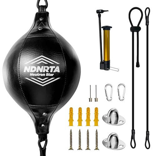 NDNRTA Double End Bag, (Classic Style Upgraded), Improve Reaction Speed, Boxing Equipment, Durable, Double End Punching Bags, Home Gym, Floor to Ceiling, for Boxing (Shipped from The U.S) - 1