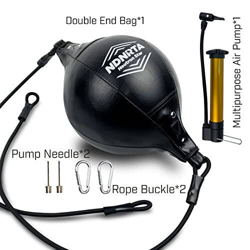 NDNRTA Double End Bag, (Classic Style Upgraded),Improve Reaction Speed, Boxing Equipment, Durable, Double End Punching Bags, Home Gym, Floor to Ceiling, for Boxing (Shipped from The U.S) - 5