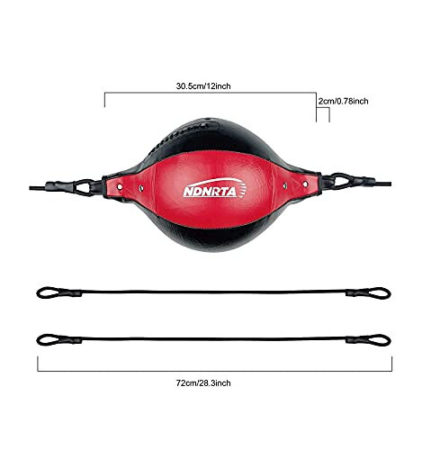 NDNRTA Двухсторонняя груша (Обновленный классический стиль), Повышение скорости реакции, Боксерское снаряжение, Прочный, Двухсторонняя ударная груша, Домашний тренажерный зал, От пола до потолка, для бокса (Отправляется из США) - 6