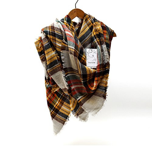 Neal LINK Women's Plaid Scarf Blanket Wrap Oversized Chunky Scarves Tartan Shawls - 3