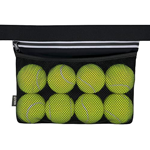 Nebudo Tennis Ball Band Holder Pickleball Tennis Balls Pickleballs Holding Accessory for Women Skirt Men Waist Hip Bags Accessories Pouch Sack Pickle Ball Bag Carrier Gear Band Travel Pocket 8-Balls - 1