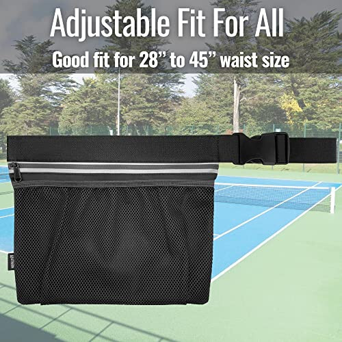 Nebudo Tennis Ball Band Holder Pickleball Tennis Balls Pickleballs Holding Accessory for Women Skirt Men Waist Hip Bags Accessories Pouch Sack Pickle Ball Bag Carrier Gear Band Travel Pocket 8-Balls - 5