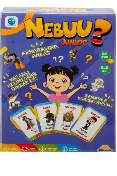 Nebuu Junior Kartlı Kelime Anlatma Zeka Geliştirici Çocuk Yetişkin Oyun Seti 1 Paket - 2