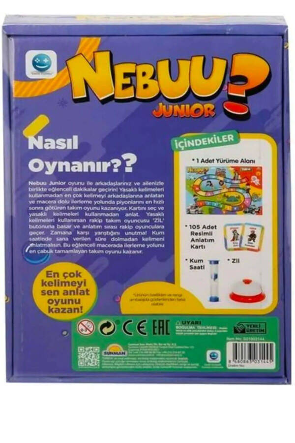 Nebuu Junior Kartlı Kelime Anlatma Zeka Geliştirici Çocuk Yetişkin Oyun Seti 1 Paket - 3