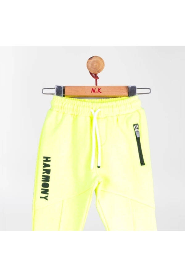 Neon Yellow Baby Boy Sweatpants - 6