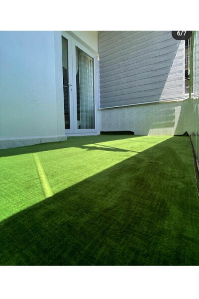 Nesrin Green Balcony Gel-Based Grass-Looked Rug - 13