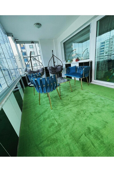 Nesrin Green Balcony Gel-Based Grass-Looked Rug - 7