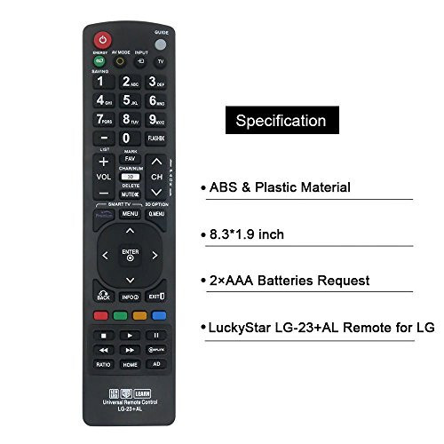 Nettech New LG AKB72915239 Universal Remote Control for All LG Brand TV, Smart TV - 1 Year Warranty(LG-23+AL) - 12