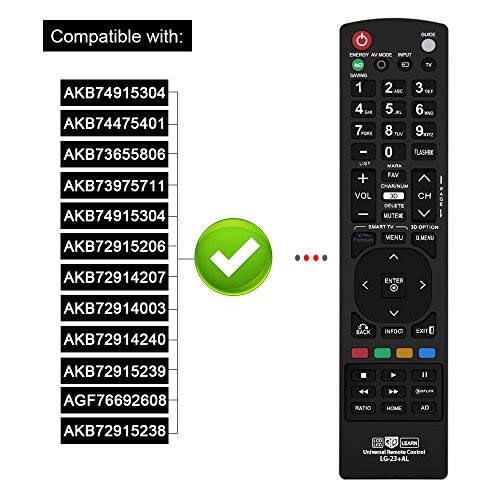 Nettech New LG AKB72915239 Universal Remote Control for All LG Brand TV, Smart TV - 1 Year Warranty(LG-23+AL) - 2