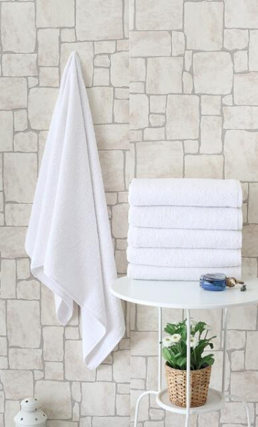 Nevresim Dunyasi Hotel Type 4-Piece 70x140 Bath Towel White - 3