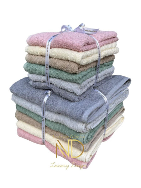 NEVRESİM WORLD COLLECTION 6 PCS 100x150/50x90 TOWEL SET - 1