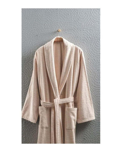 Nevresim World Cotton Single Bathrobe Beige - 2