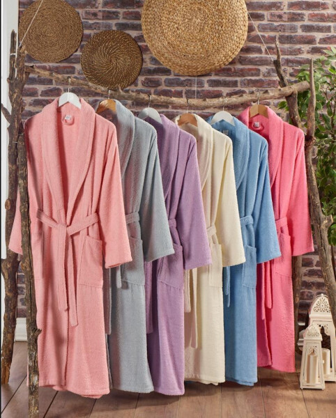 Nevresim World Cotton Single Bathrobe Pink - 2