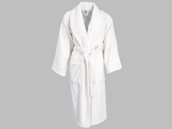 Nevresim World Cotton Single Bathrobe White - 1