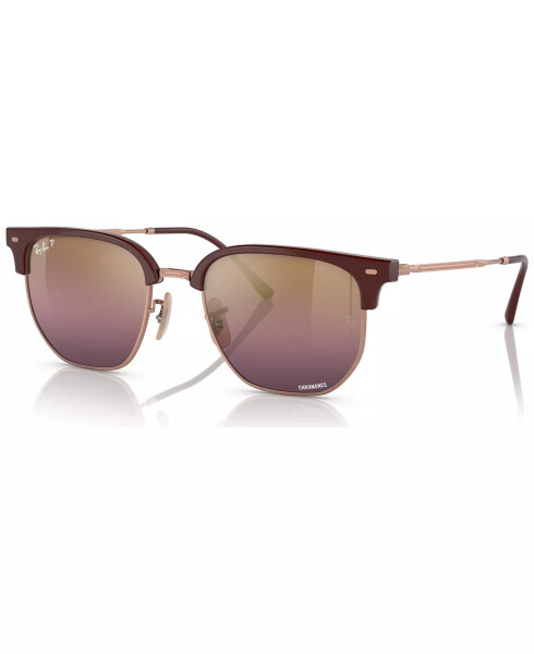 New Clubmaster Polarized Sunglasses, RB4416 Bordeaux on Rose Gold-Tone - 1