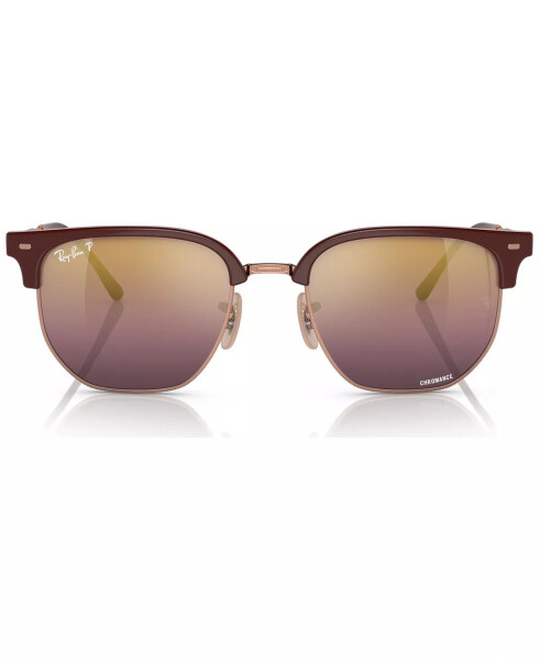 New Clubmaster Polarized Sunglasses, RB4416 Bordeaux on Rose Gold-Tone - 2