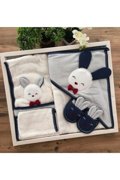 New Collection Baby Boy Towel Robe Set L100826 Baby Birth Gift - 6